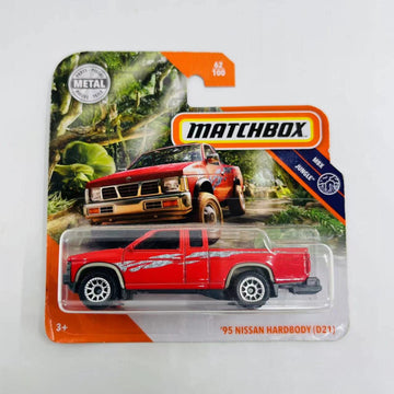 Matchbox Truck, Nissan Hardbody Pickup Truck, Red, Jungle-themed, 1995, 36M+