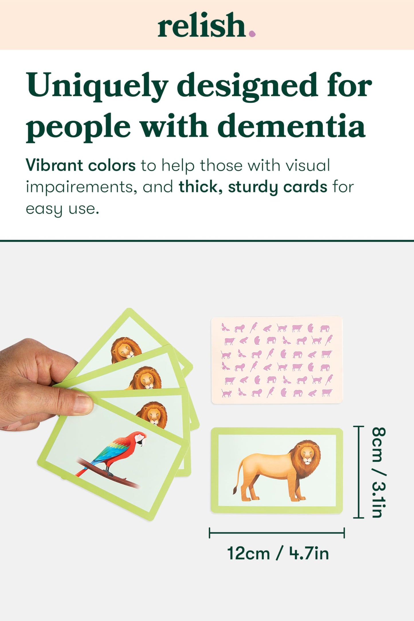 Relish Animal Snap Card Game, Dementia Games for Elderly, Alzheimer's Activities