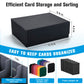 Astrell Trading Card Storage Box with 12 Dividers and 6 Foam Stoppers, Large Capacity Sturdy Leather Strong Magnetic Closure MTG Commander Deck Box