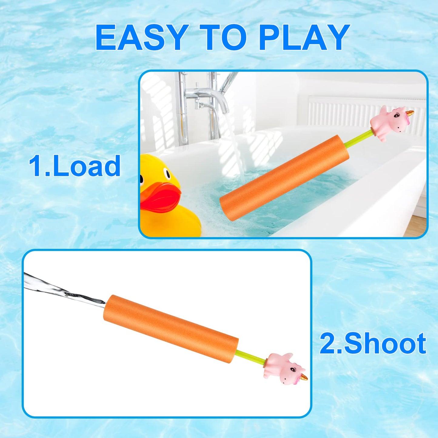 Water Squirters for Kids, 6 Pack Water Guns for Toddlers, Water Blaster