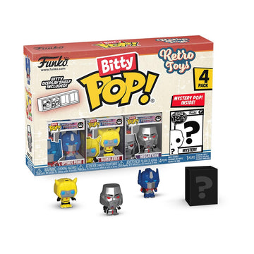 Funko Bitty POP Retro Toys - Transformers, 4-Pack and A Surprise Mystery Mini Figure - 0.9 Inch (2.2 Cm) - Transformers Classic Collectable