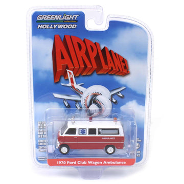 Truck 1/64 1970 Club Wagon Ambulance, Airplane! (1980), Hollywood Series 42 62030-B