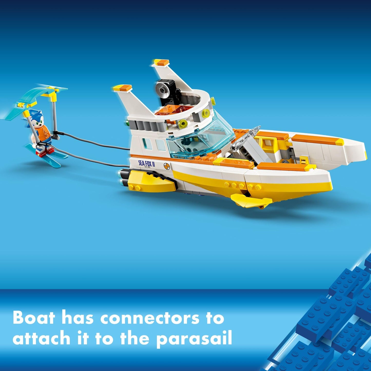 LEGO Sonic The Hedgehog: Tails’ Adventure Boat Interactive Toy Building Set, Video Game Toy with Sonic Characters and Water Skis, Gamer Gift for Boys