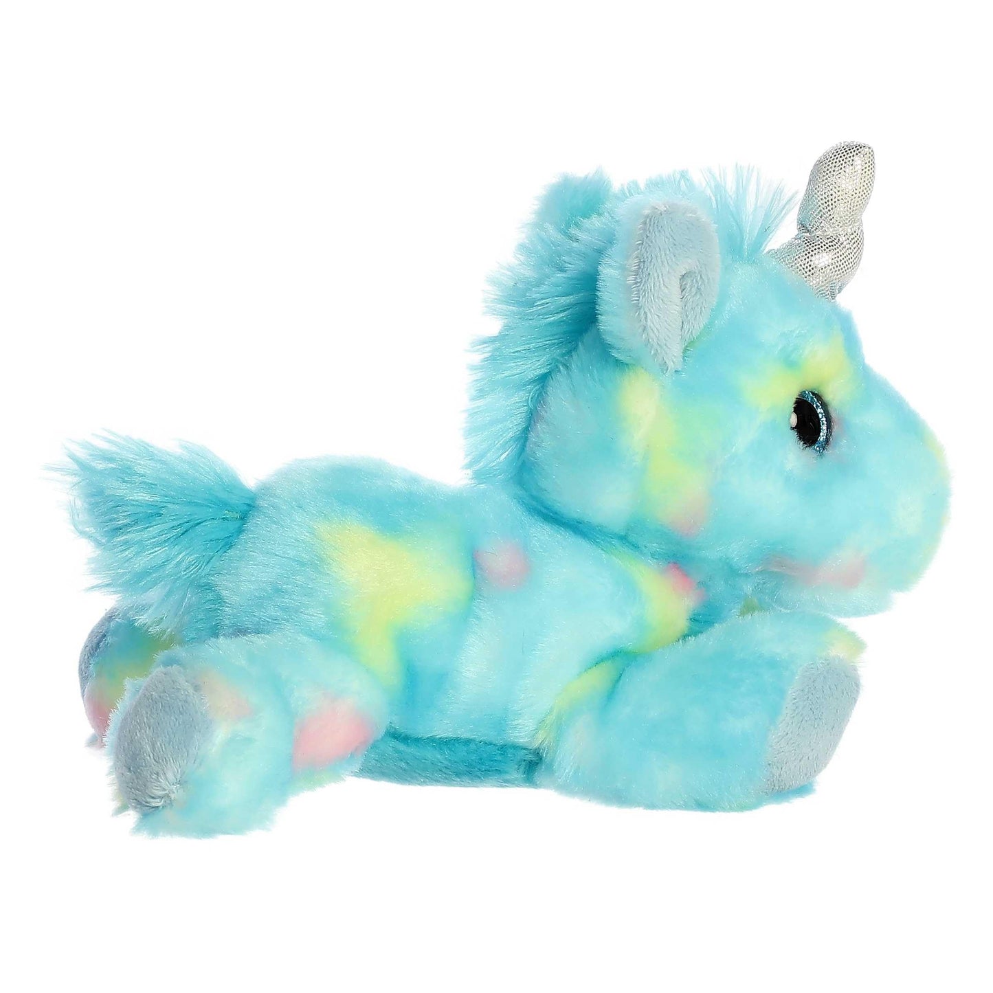 Aurora® Vibrant Bright Fancies™ Blueberryripple Unicorn™ Stuffed Animal - Eye-Catching Fun - Delightful Cuddles - Blue 8 Inches