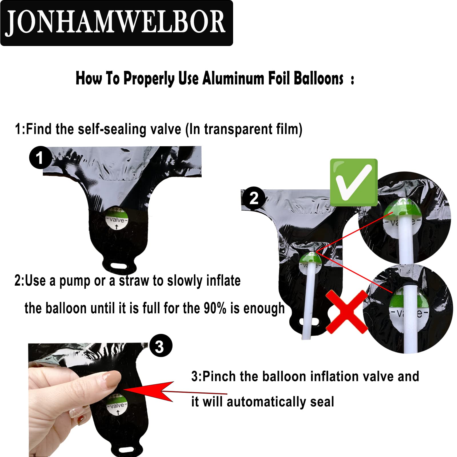 Jonhamwelbor 25 Number Balloons Black Big Giant Jumbo Number 25 Foil Mylar Balloons for 25th Birthday Party Supplies 25 Anniversary Events Decorations