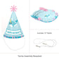 Big Dot of Happiness Narwhal Girl - Cone Happy Birthday Party Hats for Kids and Adults - Set of 8 (Standard Size)