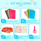 Whaline 1050 PCS Art Craft Kit Supplies 17 Styles Pipe Cleaners Pompoms Wiggle Googly Eyes Foam Flowers Letters Construction Papers Safety Scissors
