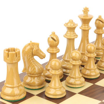 WinSTEM High Polymer Weighted Chess Pieces Only - 3.75'' King - Extra 2 Queens, Standard Tournament Chessmen for Chess Board Game or Replacement