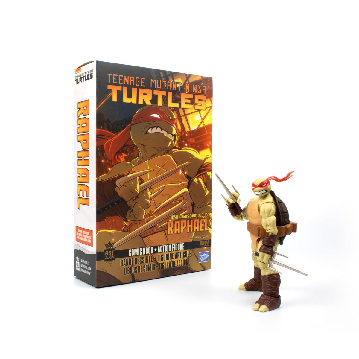 Teenage Mutant Ninja Turtles BST AXN v2 IDW Inspired Raphael 5-inch Action Figure & Limited Edition IDW Raphael Comic Book