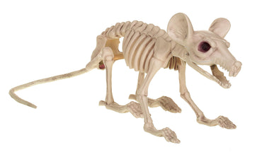 Crazy Bonez Large Rat Skeleton Halloween Decoration, Crawling Animal Yard Decoration Indoor Outdoor, 14"