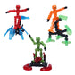 Zing KlikBot Defenders 3-Pack - Metallic Color Poseable Action Figures with Glitter Clear Accessories & Suction Cups, Stop-Motion Animation Toy