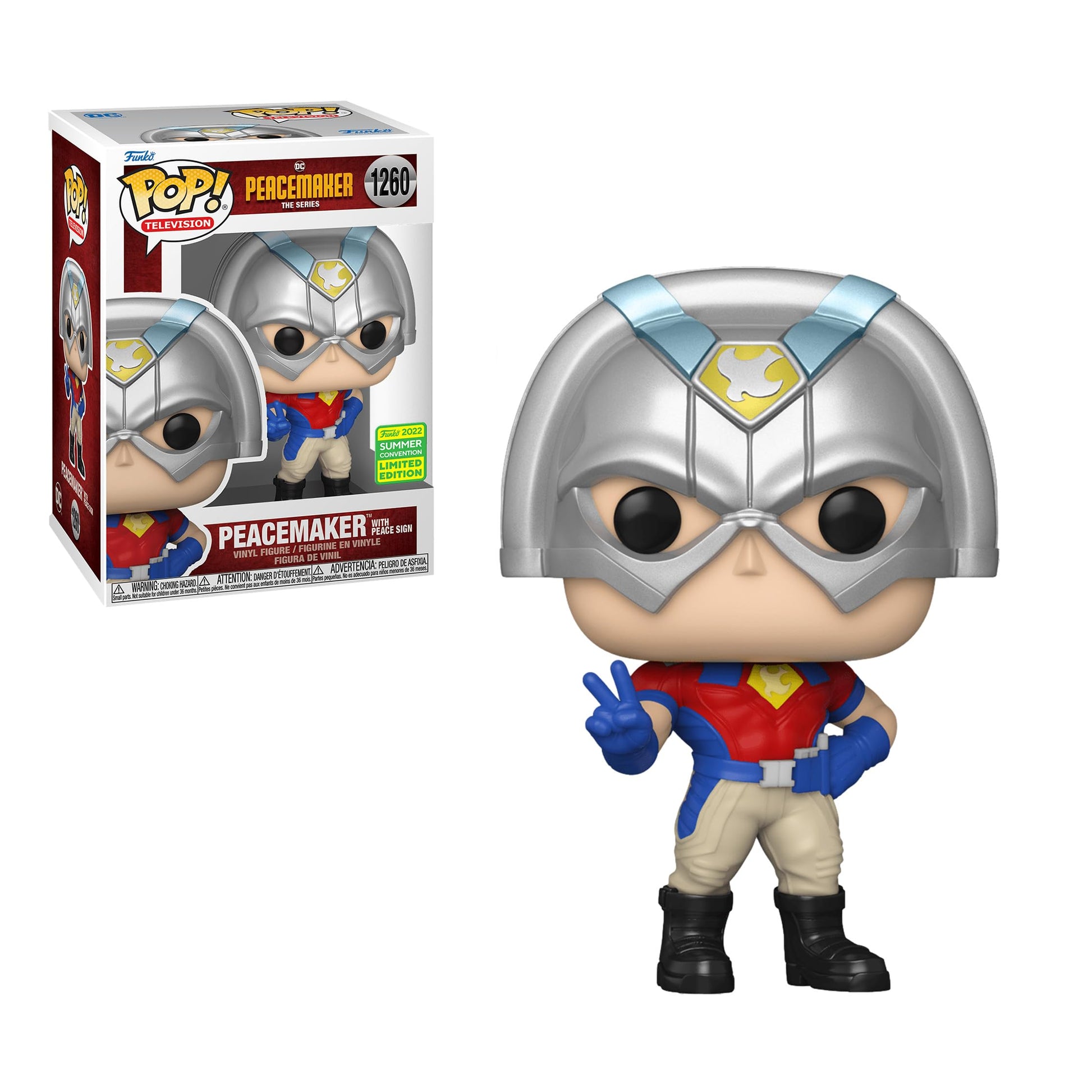 Funko Pop! Peacemaker with Peace Sign Special Edition Multicolor Exclusive Vinyl Figure #1260
