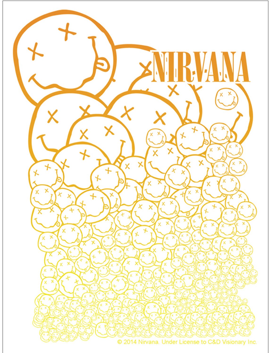 NIRVANA Licenses Products Smiley Faces Sticker