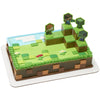 DecoSet® Mobs Beware Minecraft Cake Topper, 6-Piece Stackable Cake Decoration, Interlocking 3D Blocks With Characters, Food Safe Birthday Cake