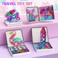 LAYVIC 60PCS Mini Magnetic Tiles Unicorn Toys for Girls Age 4-6, Travel Toys Magnet Tiles Magnetic Blocks, STEM Building Toys for Kids Ages 3 4 5 6 7