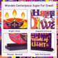 3 Pack Diwali Table Decorations Deepawali Wooden Centerpieces Happy Diwali Wooden Sign for Traditional Indian Hindu Festival of Lights Party Supplies