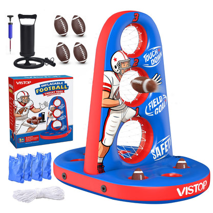 VISTOP Large Inflatable Football Toss Pool Game - Floating for Kids Adults