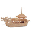 Puzzled 3D Puzzle Dragon Boat Wood Craft Construction Model Kit, Fun Unique & Educational DIY Wooden Toy Assemble Model Unfinished Crafting Hobby