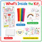 Wikki Stix Create-A-Card Kit, Kids Greeting Card Craft Kit with 108 16 Cards, Make Handmade Birthday, Holiday, Thank You, Valentine, Mother’s Day