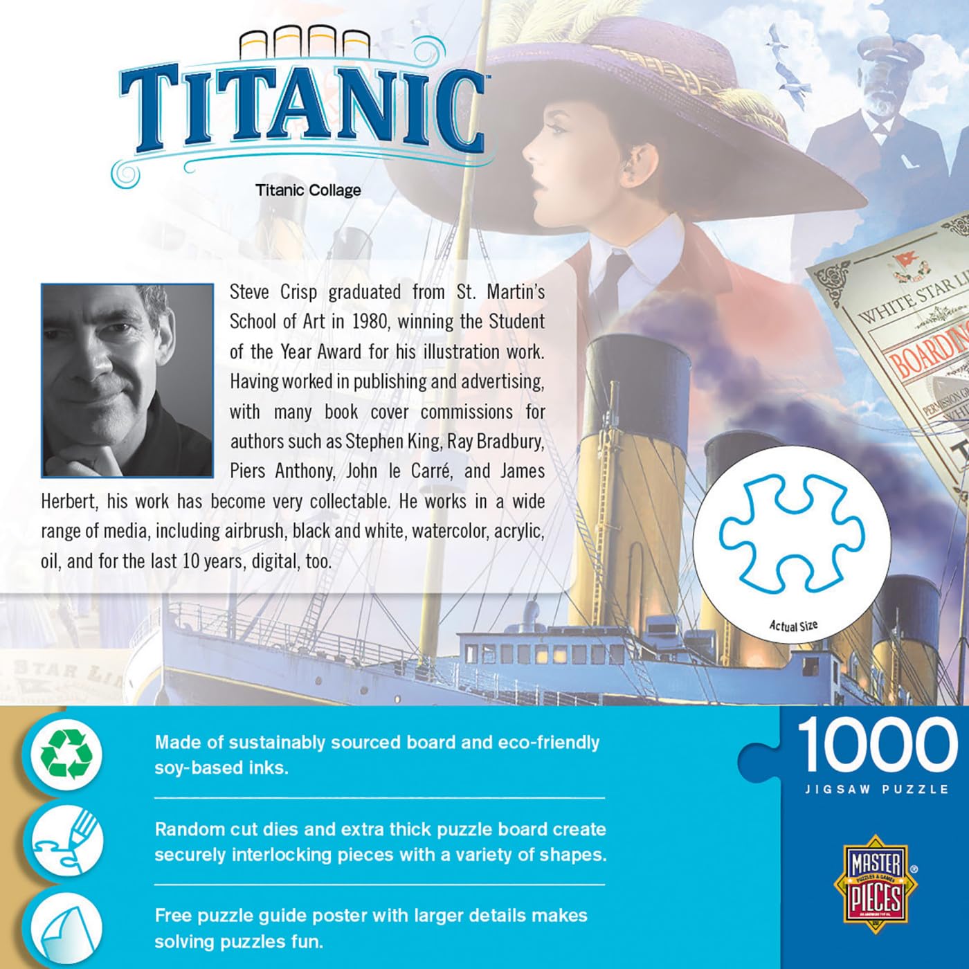 MasterPieces 1000 Piece Jigsaw Puzzle for Adults, Family, Or Youth - Titanic Collage - 19.25"x26.75"
