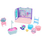 Gabby’s Dollhouse, Primp and Pamper Bathroom with Mercat Figure, 3 Accessories, 3 Furniture and 2 Deliveries, Kids Toys for Ages 3 and up