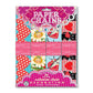 eeBoo: Valentine Paper Chain - 120 Links, No Glue Needed for Assembly, Four Different Patterned Links to Mix and Match, Paper Chain When Completed is