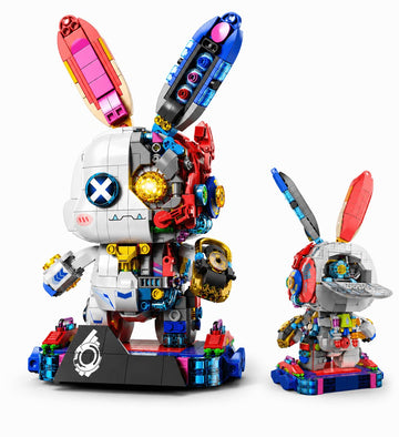 QiqoPoyee STEM Mechanical Cute Animals Bunny Building Blocks Set for Adults