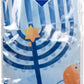 Izzy 'n' Dizzy Hanukkah Tablecloth Plastic - Hanukkah Paper Goods - 55" x 92" - Blue and White Chanukah Themed Party Supplies