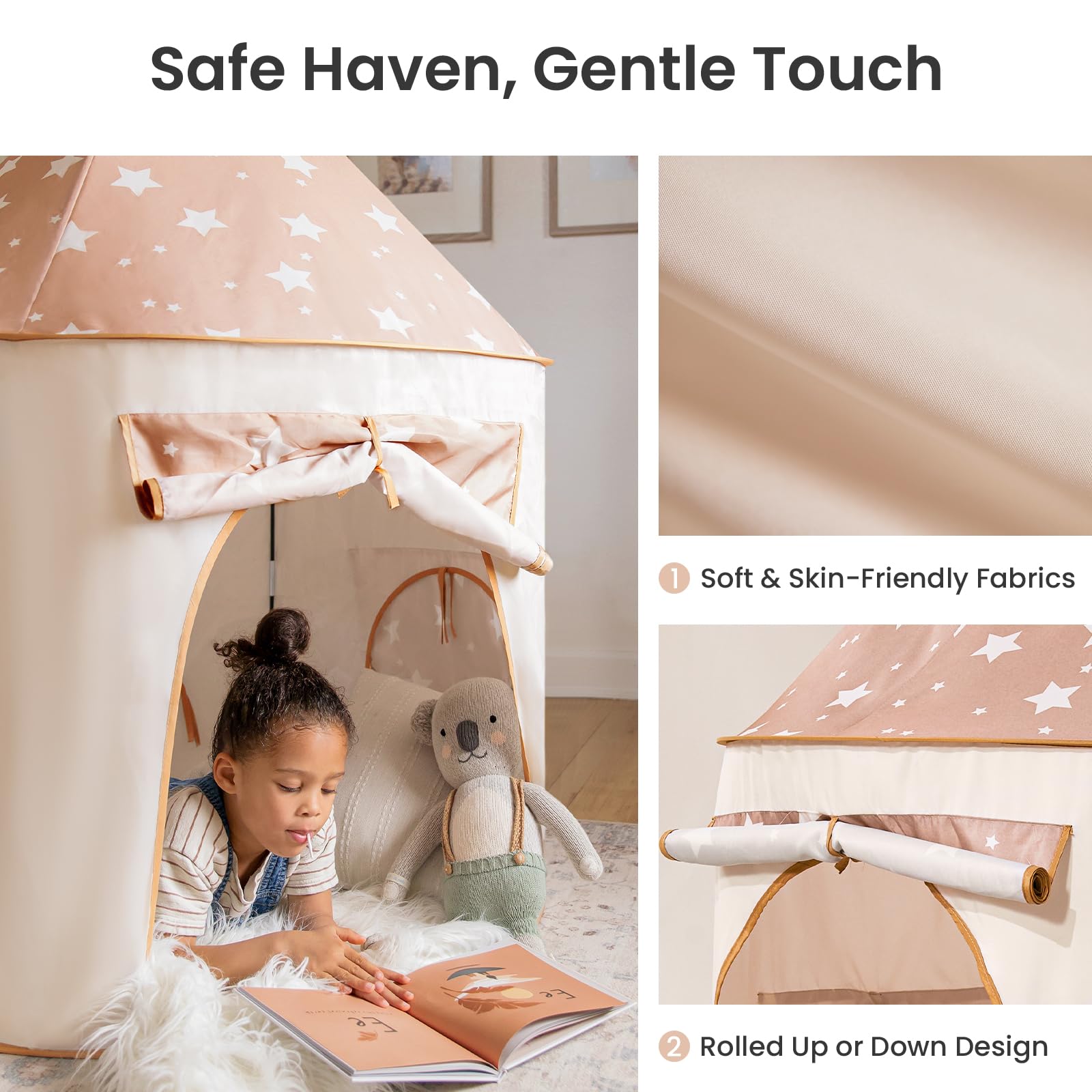 Tiny Land Kids Play Tent with Tunnel, Pop-Up Tent & Ball Pit for Toddlers