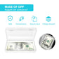 KEJJNYER 5 Pack Currency Sleeves Storage Case with 500 Pieces Dollar Bill Holder, Clear Plastic Paper Money Sleeve for Bills, Paper Currency Bill
