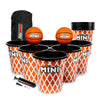 BasketPong Mini - Yard Pong and Basketball Game with 12 Buckets, 2 Balls, Carrying Bag, and Air Pump - Outdoor Game for Lawn, Backyard, Beach,
