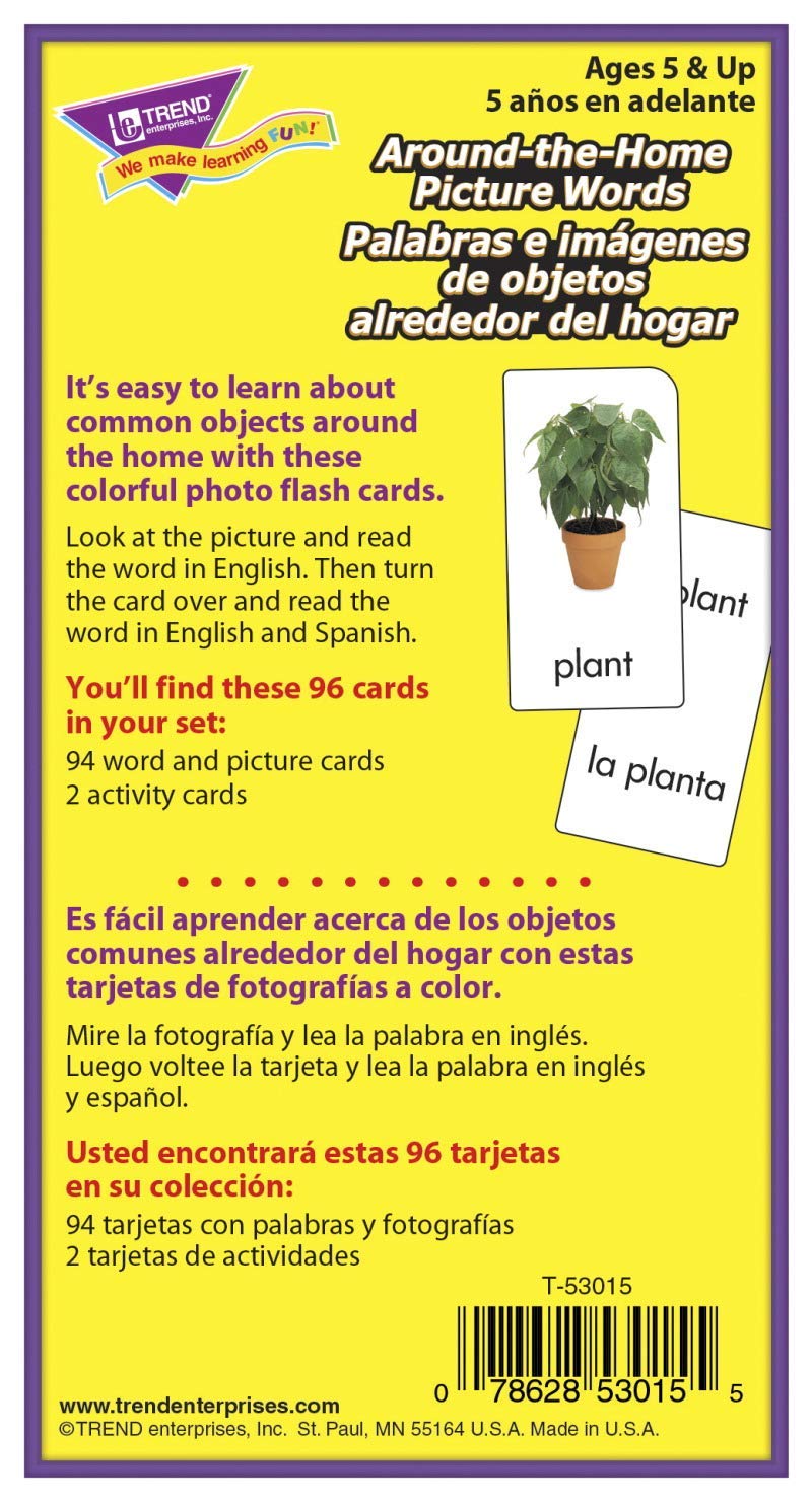 Around the Home (English / Spanish set) Skill Drill Flash Cards