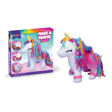 Craft- Tastic - Make a Friend Unicorn - Mini Sewing Kit, Arts and Crafts, Kids Crafts, Craft Kit Makes 1 Easy-to-Sew Stuffie with Accessories, Bonus
