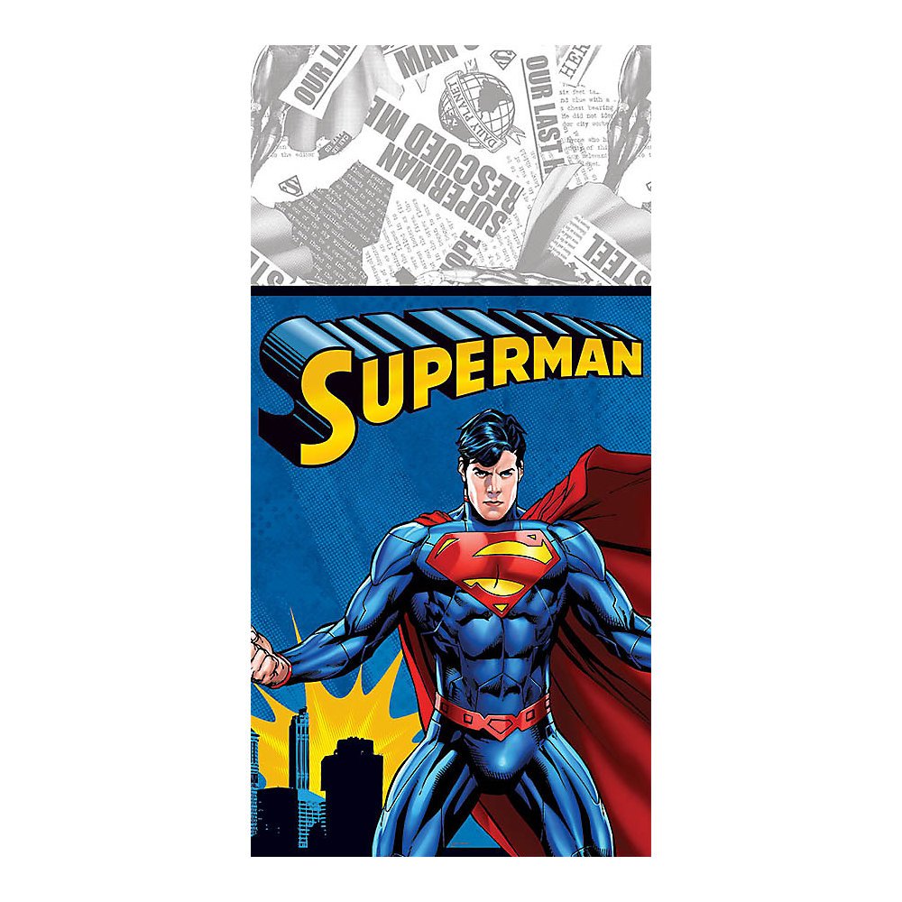 American Greetings Superman Party Supplies, Plastic Table Cover (1-Count)