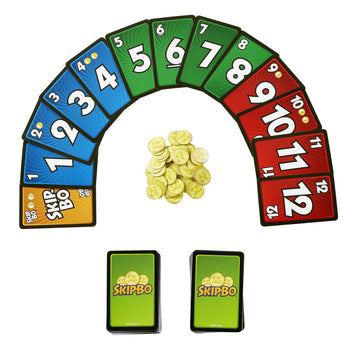 Mattel Games Skip-Bo Masters Card Game for Adults, Family Night & Parties, Play Numbers in Order for 2 for 6 Players