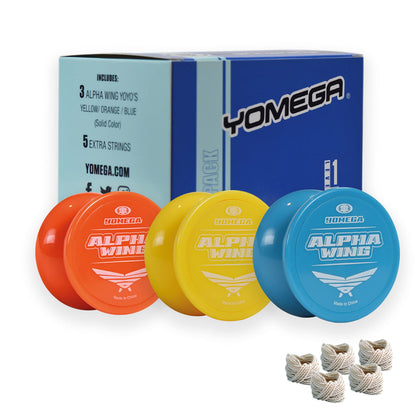 Yomega 3X Alpha Wing Yoyo, Fixed axle yo-yo Designed for Beginner. String Trick Play and Fixed axle Enthusiasts! (Solid)