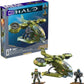 MEGA Halo Toy Vehicles Building Sets, UNSC Hornet Recon Aircraft with 2 Poseable, Collectable Micro Action Figures and Accessories