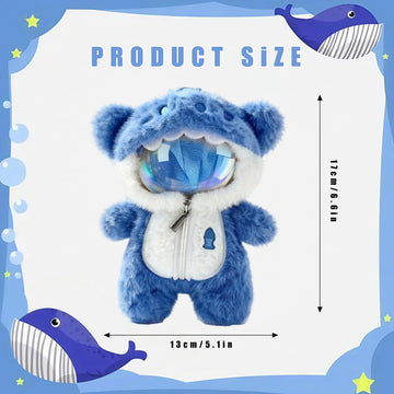 VPDSLABUBU Shark Clothes for Dolls,1-Piece Marine-Themed Costume Accessory, Compatible 6.7 Inch(17cm ) Doll, Personality Adorable Dolls Clothes