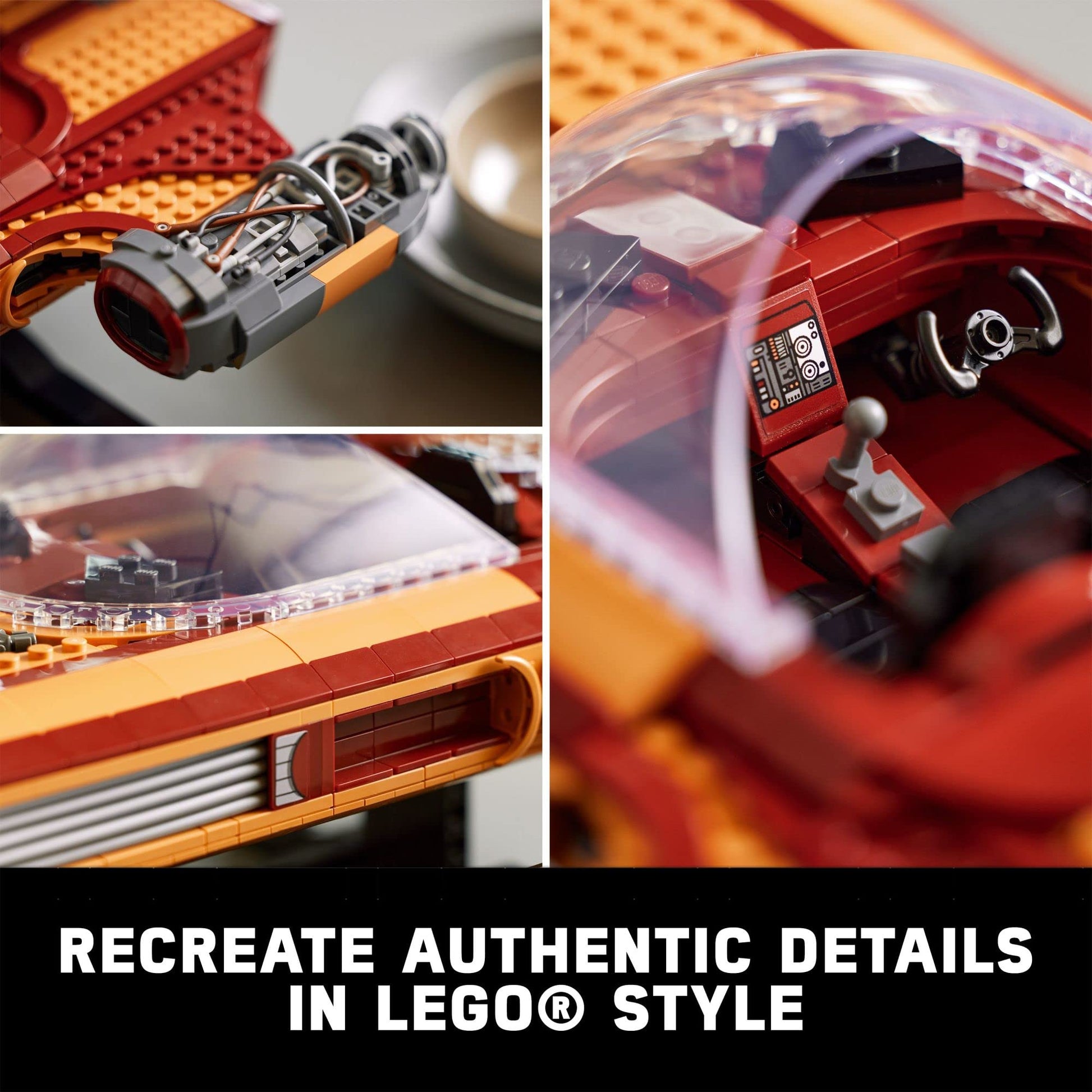 LEGO Star Wars Luke Skywalker's Landspeeder 75341, Ultimate Collector Series Star Wars Building Kit for Adults, Includes Luke Skywalker Lightsaber and