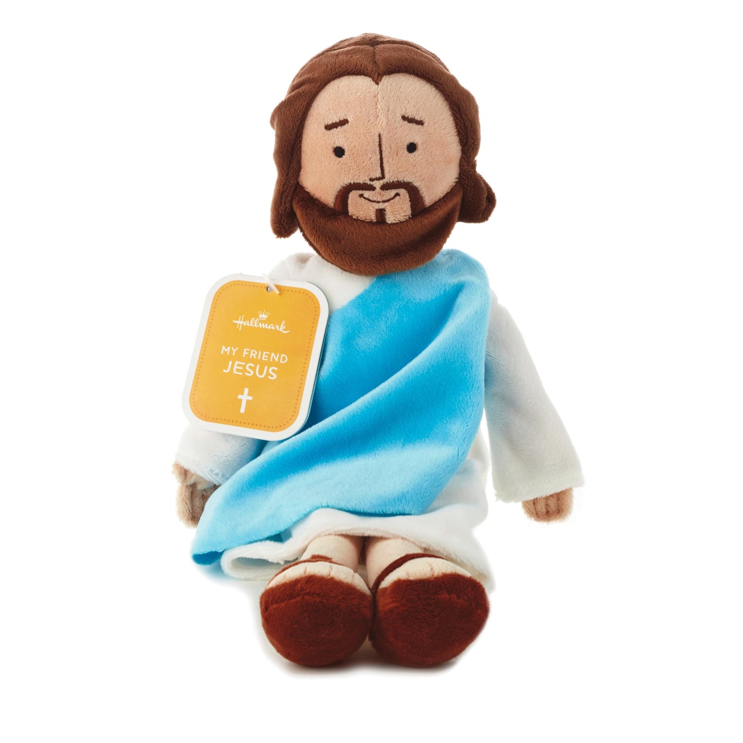 Hallmark My Friend Jesus Plush Doll, 13" Small Stuffed Jesus, Religious Gift for Kids, Baptism, Easter Basket Stuffers