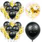 60th Birthday Decorations for Men, Happy 60th Birthday Decorations with 40 Inch Gold 60 Number Balloons, Birthday Banner, Latex Balloon, Fringe