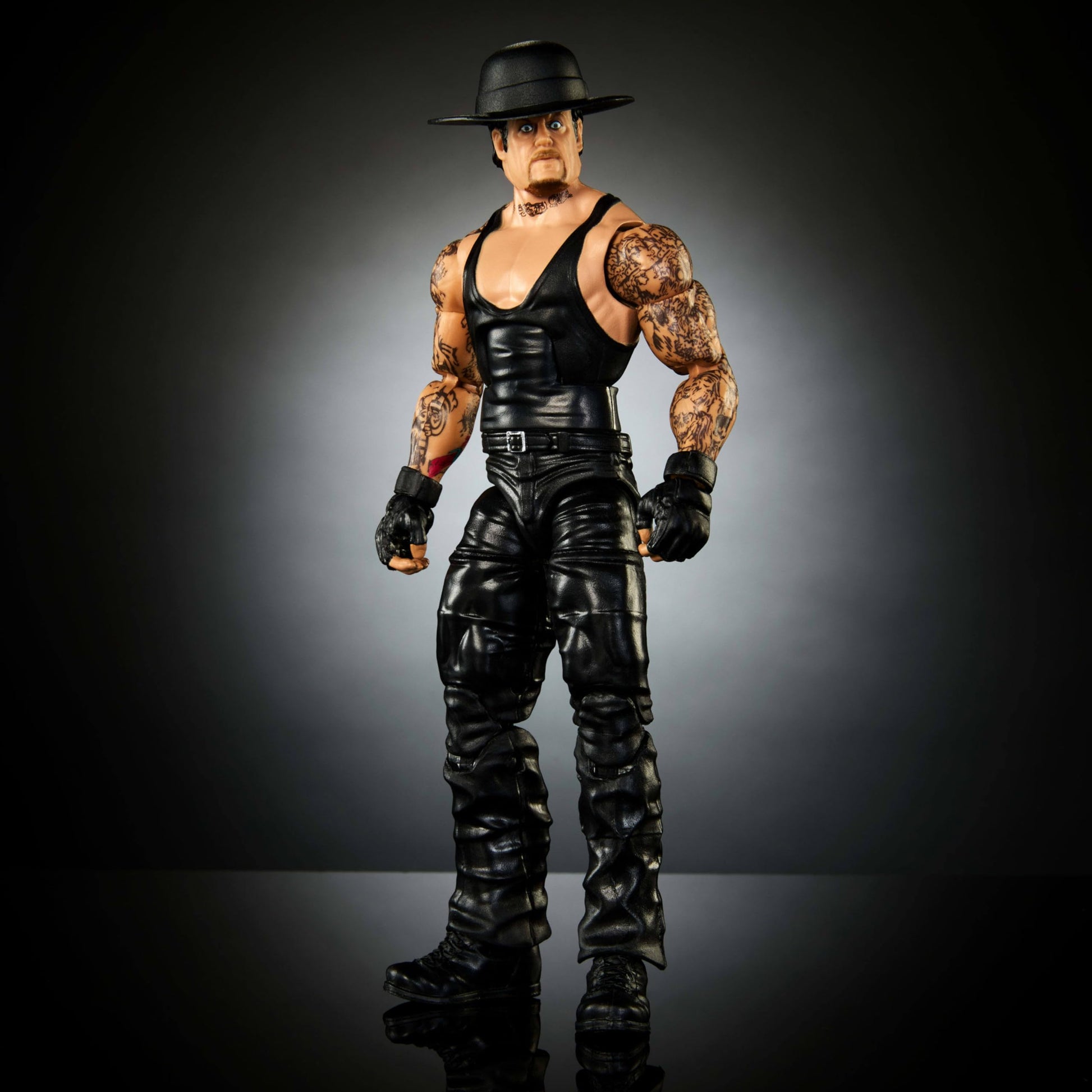 Mattel WWE Elite Collection Action Figure, SummerSlam Undertaker Collectible with Accessory & Referee Build-A-Figure Parts