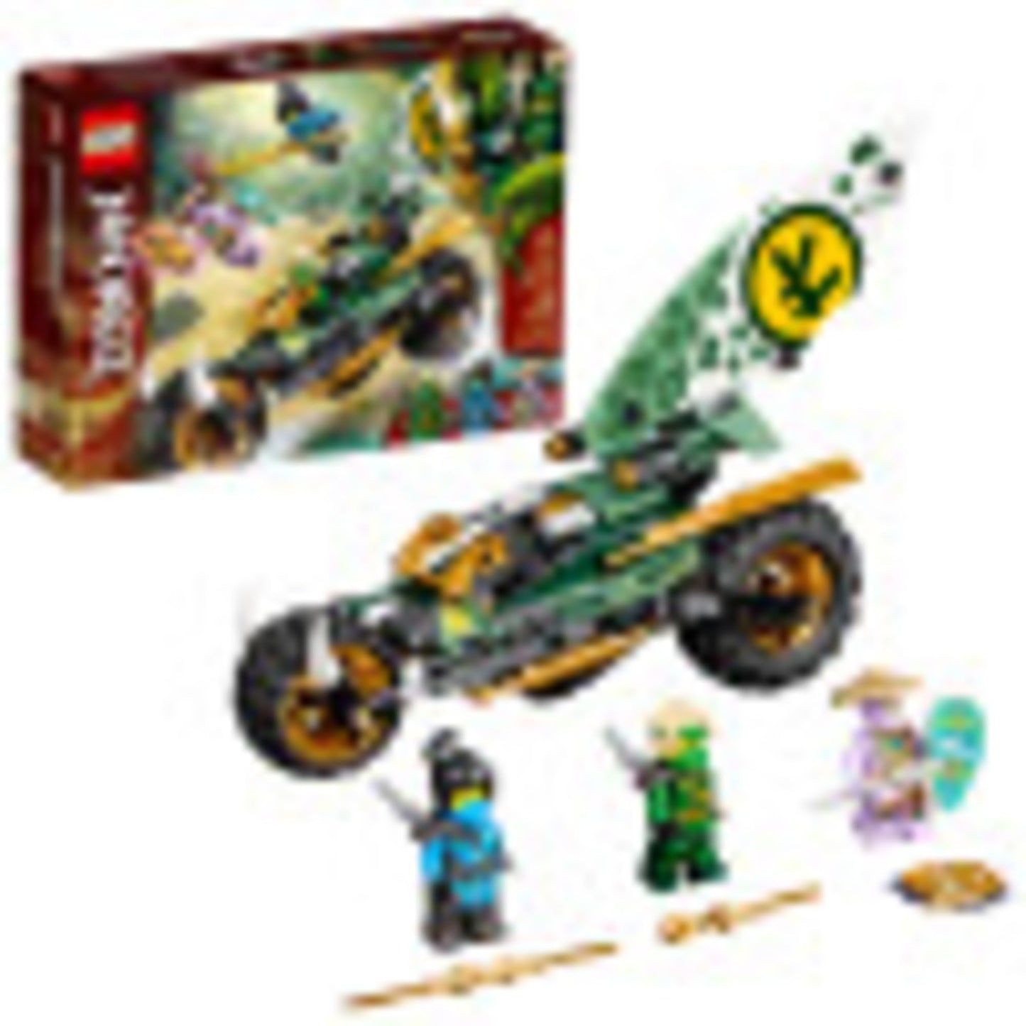 LEGO NINJAGO Lloyd’s Jungle Chopper Bike 71745 Building Kit; Ninja Bike Toy Featuring NINJAGO Lloyd and NYA Minifigures, New 2021 (183 Pieces); Top
