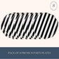 Bonjour Fête Black Cabana Stripe Party Plates | Gold Foil Sturdy Disposable Plate for Holiday & Tailgate Parties | Large Lunch & Dinner Plate | Pack