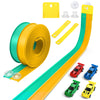 Flexible Race Car Track for Kids, Flex Track with 4 Small Race Cars,Rolls Up Portable Racetrack for Ages 3+, Compatible with H*t Wheels and DIEC*st