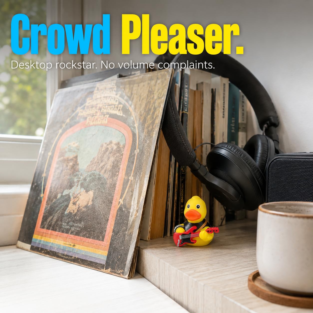 3 Inch DUCKY CITY Rock n Roll Rubber Duck [Sealed, Floats Upright] for Jeeps, Guitar Music Bath Toy for Kids and Toddlers, Baby Safe Funny Duck Gift