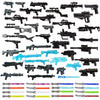 TopBrixx Custom Minifigures Weapon Set, 56 Pcs Custom Weapon Set for Starwars Soldier Minifigures, Figure Weapon Compatible with Lego
