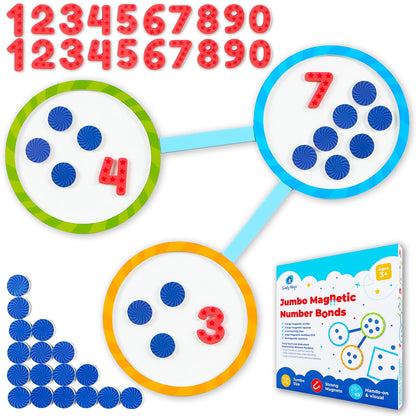 75 PCS Magnetic Number Bonds Set - Magnetic Numbers for Whiteboard, Number Bonds Game, Number Line Magnets, Math Aids Accessories Supplies