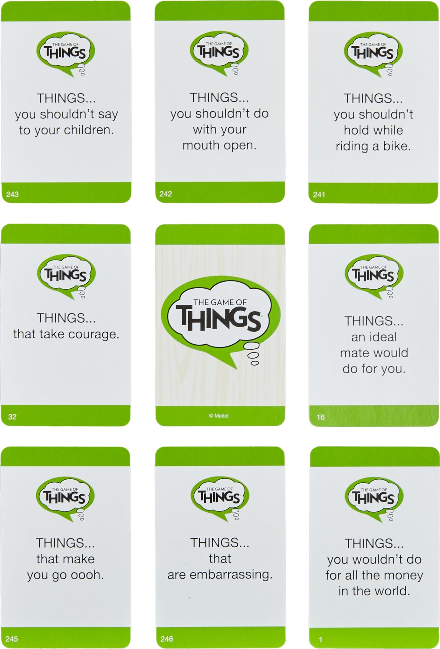 Mattel Games the Game of Things Party Board Game for Teens, Adults, Family Nighs & Parties, Includes Erasable Boards & Wet Erase Markers