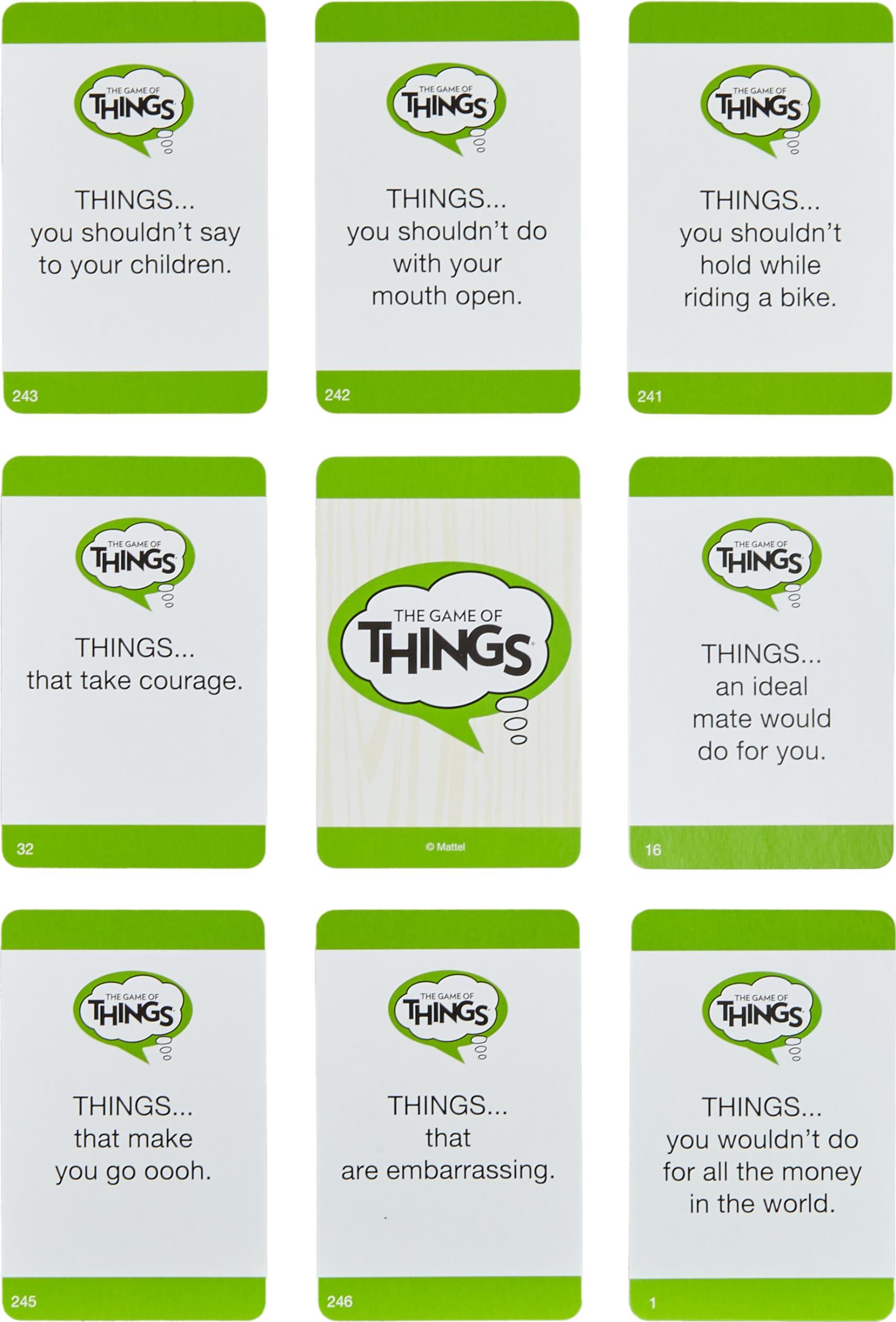 Mattel Games the Game of Things Party Board Game for Teens, Adults, Family Nighs & Parties, Includes Erasable Boards & Wet Erase Markers